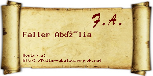 Faller Abélia névjegykártya